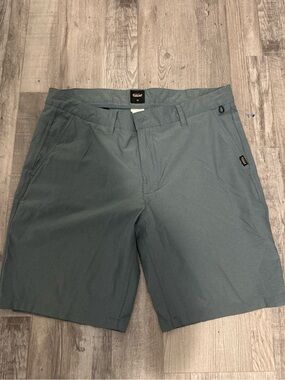 FarWest Men’s Slate Teal Flat-Front Shorts
